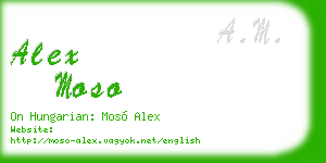 alex moso business card